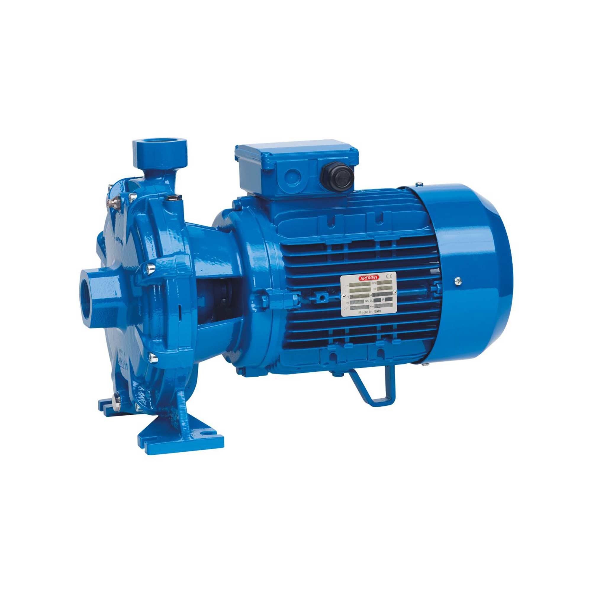 Speroni Centrifugal Pump, 2520 GPH, 2CM25/160B, Max. Flow 2526 GPH, Horsepower 2 HP, Port Size 1 in, Model# 2 CM 25/160 B
